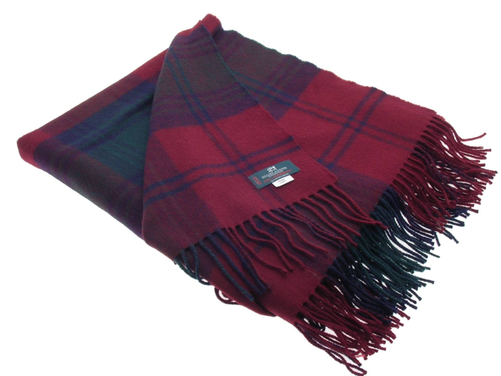 Lindsay Modern Tartan Lambswool Blanket - Click Image to Close